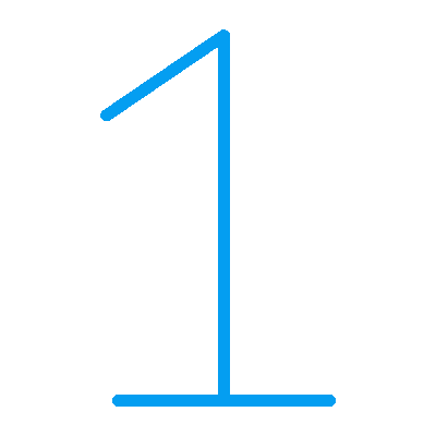 animated number 1 icon