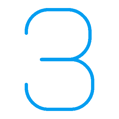 animated number 3 icon