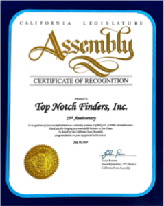 California State Assembly — Certificate of Recognition